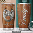 Horse Jewelry Leather Style Personalized Stainless Steel Tumbler