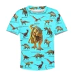 3D All Over Printed Blue Dinosaurs T-Rex Shirts