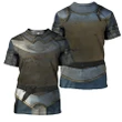 3D All Over Printed Chainmail Knight Medieval Armor Tops MP250202
