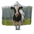 3D All Over Printed Dutch Cow Hoodie Blanket