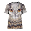 3D All Over Printed Owl Art Shirts