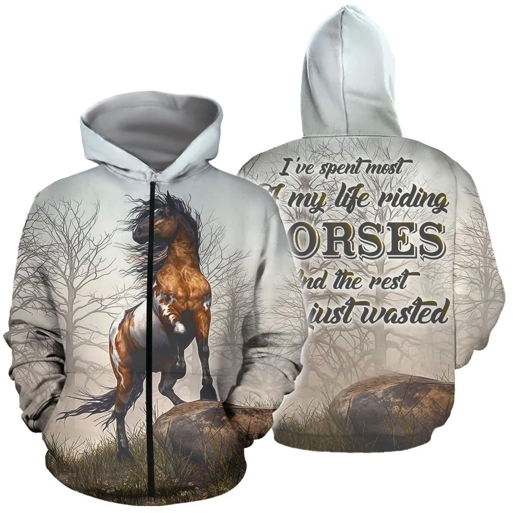 3D All Over Printed Riding Horse Shirts