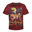 3D All Over Printed T-Rex Collage Shirts