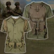 3D All Over Printed U.S. WWII Soldier Shirts
