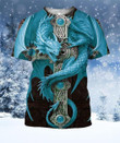 3D AOP Blue Dragon Shirt