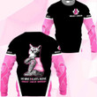 3D Breast Cancer Cat No One Fight Alone Hoodie T-Shirt Sweatshirt SU110304