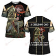 A CHILD OF GOD A WOMAN OF FAITH A WARRIOR OF CHRIST ALL OVER PRINTED SHIRTS