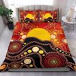 Aboriginal Bedding Set, Aboriginal Flag Dot Painting Art-HP