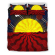 Aboriginal Bedding Set, Australia Indigenous Flag Sun Dot Painting-HP