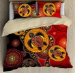 Aboriginal Bedding Set, Australia Indigenous Turtles Painting Art Bedding Set