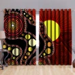 Aboriginal Flag Circle Dot Painting Thermal Grommet Window Curtains