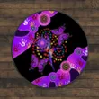 Aboriginal Naidoc Week 2021 Purple Butterflies 3D print Circle Rug
