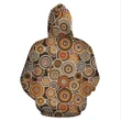 Aboriginal Pattern Brown All Over Hoodie NNK1441