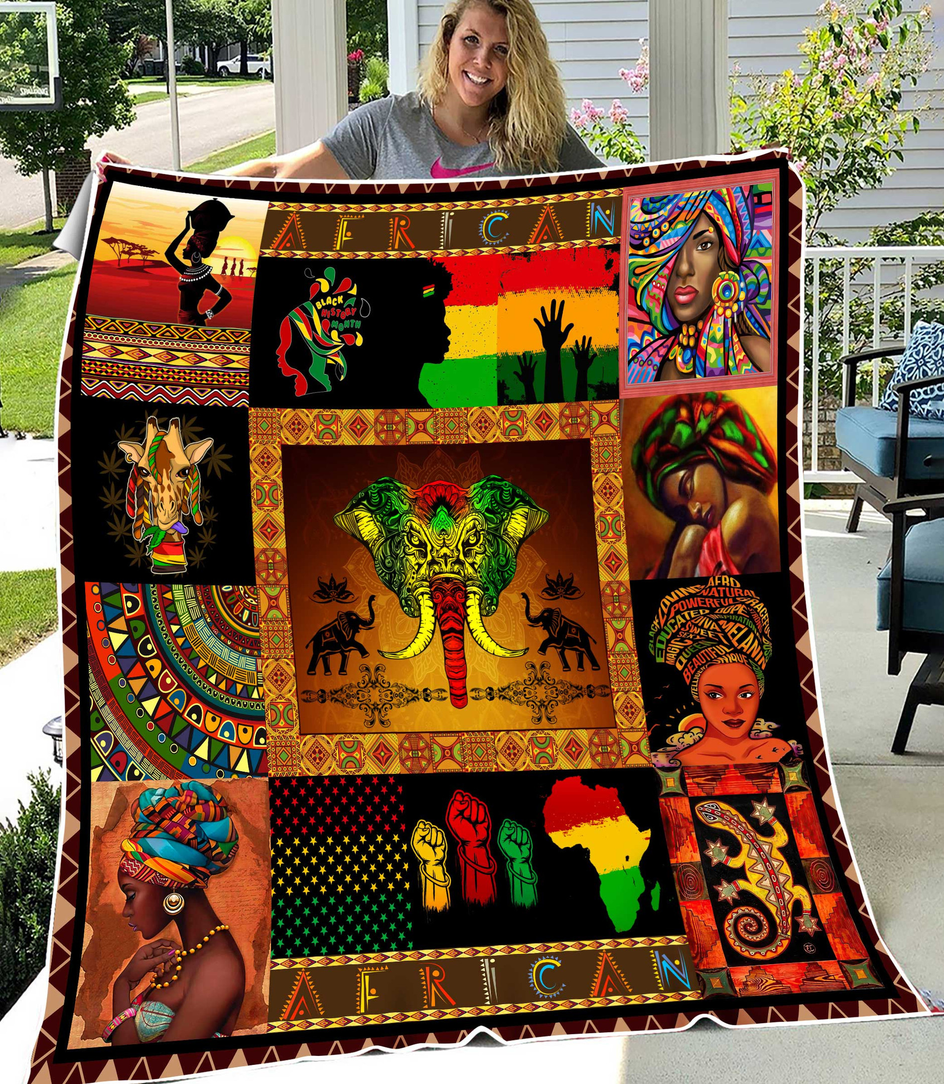 Africa 3D Printed Blanket AM04052101.S1