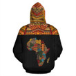 Africa Zip Hoodie - African Pattern Horizontal Style