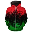 African Zip-Up Hoodie - Africa RGB Painting Color Hoodie 1st DTD22062002
