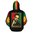 African Zip-Up Hoodie - Malcolm X Retro NHT200521
