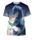 All Over Print Ice Crystal Dragon Shirts