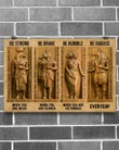 Anubis Ancient Egypt Be Strong Brave Humble Badass Poster Horizontal
