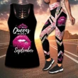 Queens are born in September Love rose combo legging+tank TR2505209S - Amaze Style™-Apparel