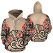 Hei Tiki With Maori Pattern Zip Hoodie HC2502 - Amaze Style™-Apparel