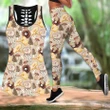 Edible mushroom Pattern combo tanktop legging for women