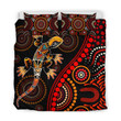 Aboriginal Lizard Sun style Australia Indigenous Painting Art Bedding Set