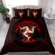 Celtic culture Triskelion Triple Red pattern 3D print Bedding Set