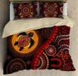Aboriginal Turtle Sun style Australia Indigenous Painting Art Bedding Set