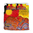 Aboriginal Australia Triangle Indigenous Painting Art Bedding Set