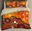 Aboriginal Australia Indigenous Flag Circle Dot Painting Art Bedding Set