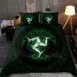 Celtic culture Triskelion Triple Green pattern 3D print Bedding Set