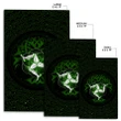 Celtic culture Triskelion Triple Green pattern 3D print Rug
