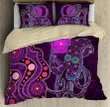 Aboriginal Purple Octopus and The Sun Australia Indigenous Bedding Set