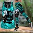 This Girl Runs On Jesus And Horses Combo Tank + Legging HHT12082001 - Amaze Style™-Apparel