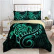 New Zealand Bedding Set - Aotearoa Maori Turtle Silver Fern Turquoise TR1407204 - Amaze Style™-Bedding