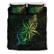 Light Silver Fern New Zealand Bedding Set, Frangipani Tattoo Green MP13072004 - Amaze Style™-Bedding