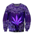 Happy Hippie With Mandala Purple 3D AOP Sweatshirt