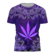 Happy Hippie With Mandala Purple 3D AOP T-Shirt