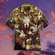 At Midnight, Mr.Rabbit Come With A Clock In His Hand Hawaiian Shirt | For Men & Women | Adult | WT1431