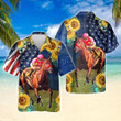 Horse Racing Sunflower Hawaiian Shirt | For Men & Women | Adult | HW8026