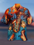 Saxophone Fire Flame Hawaiian Shirt | For Men & Women | Adult | HW3882