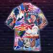 America Rooster Chicken With Fireworks Hawaiian Shirt | For Men & Women | Adult | WT1216