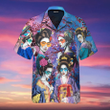 Colorful Japanese Women's Beauty Hawaiian Shirt | For Men & Women | Adult | WT1430