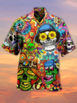 Hippie Skull Unisex Hawaiian Shirt | For Men & Women | Adult | HW2381
