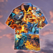 Charizard Ice And Fire Dragon Combat Hawaiian Shirt | For Men & Women | Adult | WT1137