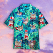 Cute Funny Cat American Flag Style Hawaiian Shirt | For Men & Women | Adult | WT1527