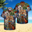 Hippie Cats Peace Life Colorful Hawaiian Shirt | For Men & Women | Adult | HW4800