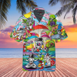 Funny Astronaut Are Playing With Alien Hippie Hawaiian Shirt | For Men & Women | Adult | HW4851