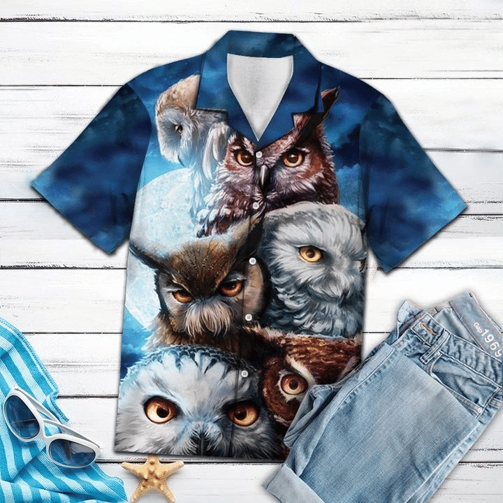 Cool Owls Hawaiian Shirt | For Men & Women | Adult | HW6534